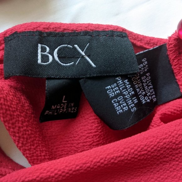 BCX Candy Red Lace Halter Neck Wrap Top L - Picture 8 of 8